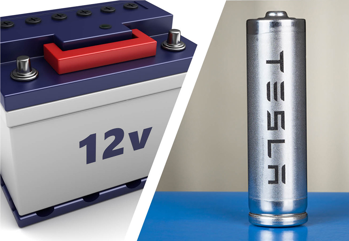 Tesla starts using lithium-ion 12 volt batteries