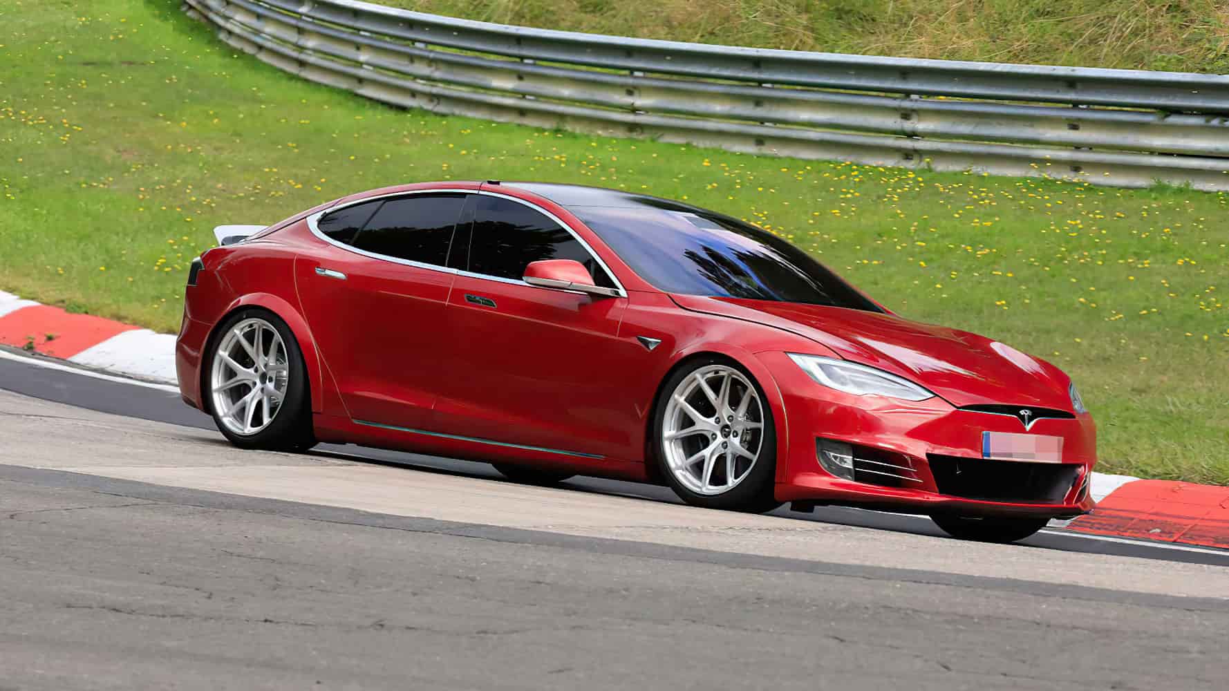 Tesla Model S with wider body