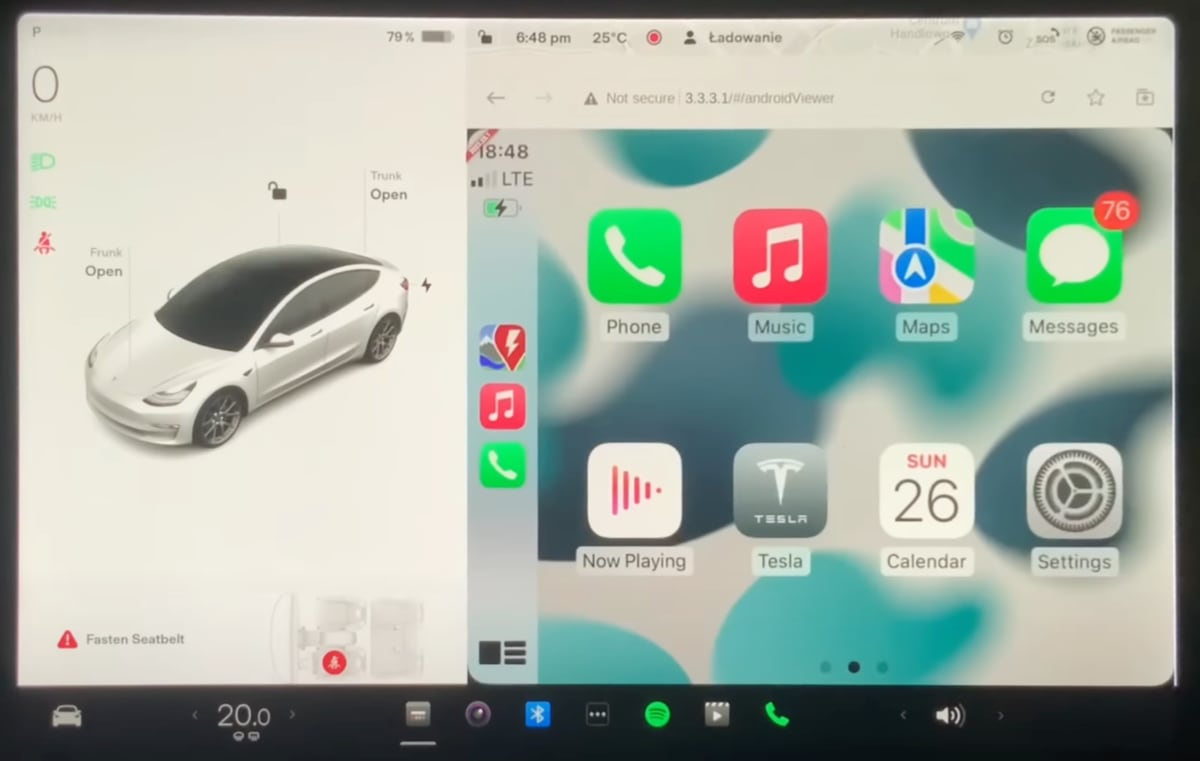 CarPlay Teslas available through this workaround