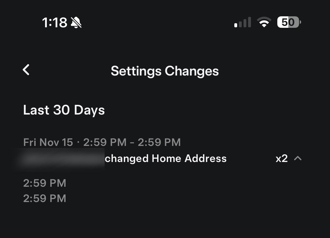 Tesla Home History feature in update 4.39.1