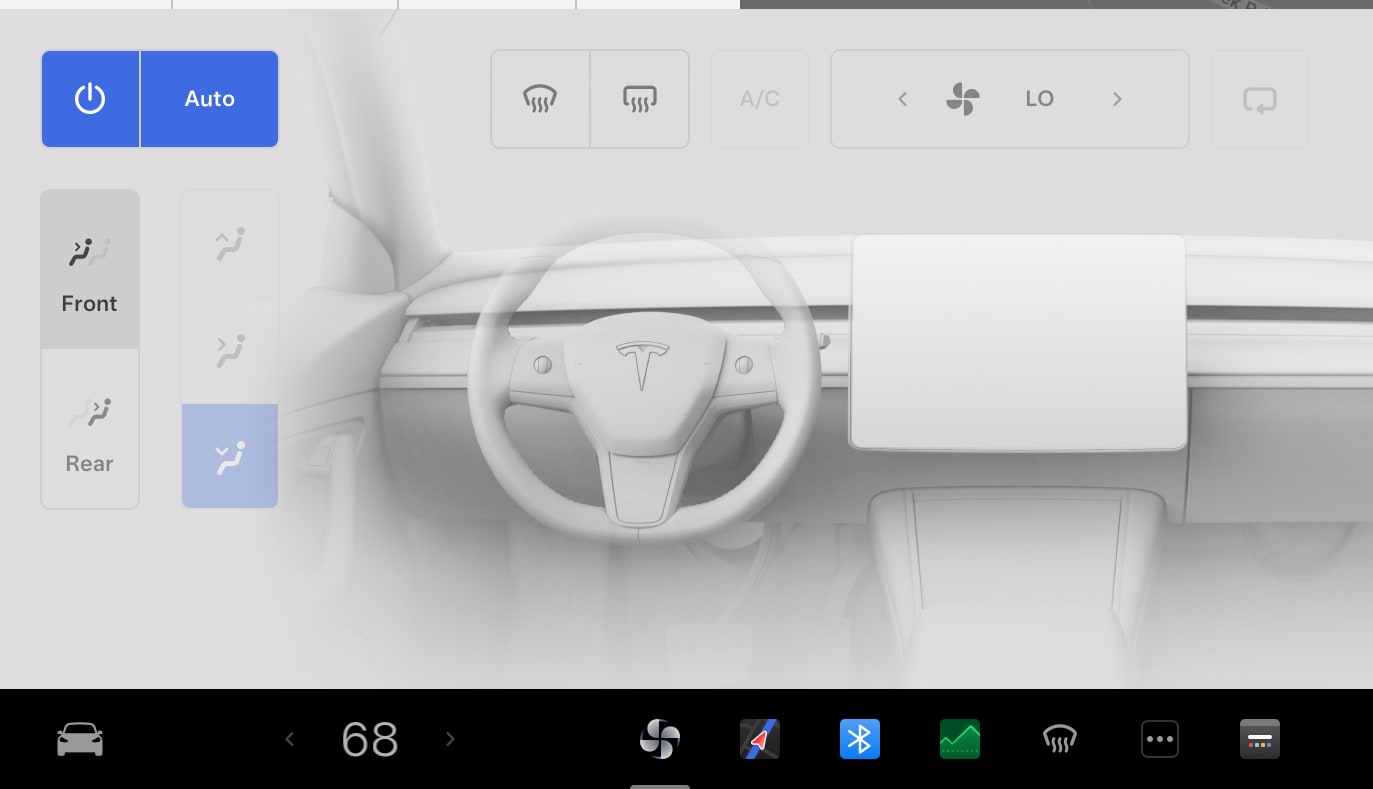 Tesla Climate Icon feature in update 2024.14.8