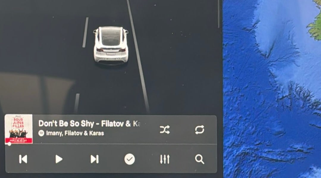 Tesla New Media Player feature in update 2024.14.8