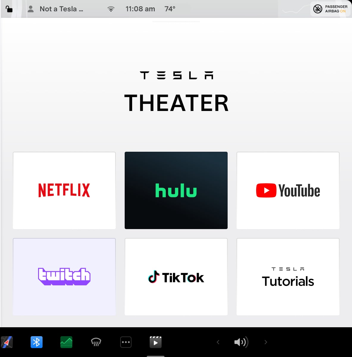Tesla Tesla Theater UI feature in update 2024.14.8