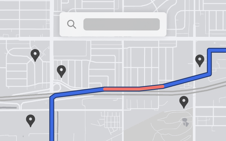 Tesla Search Along Route feature in update 2024.44.25.2