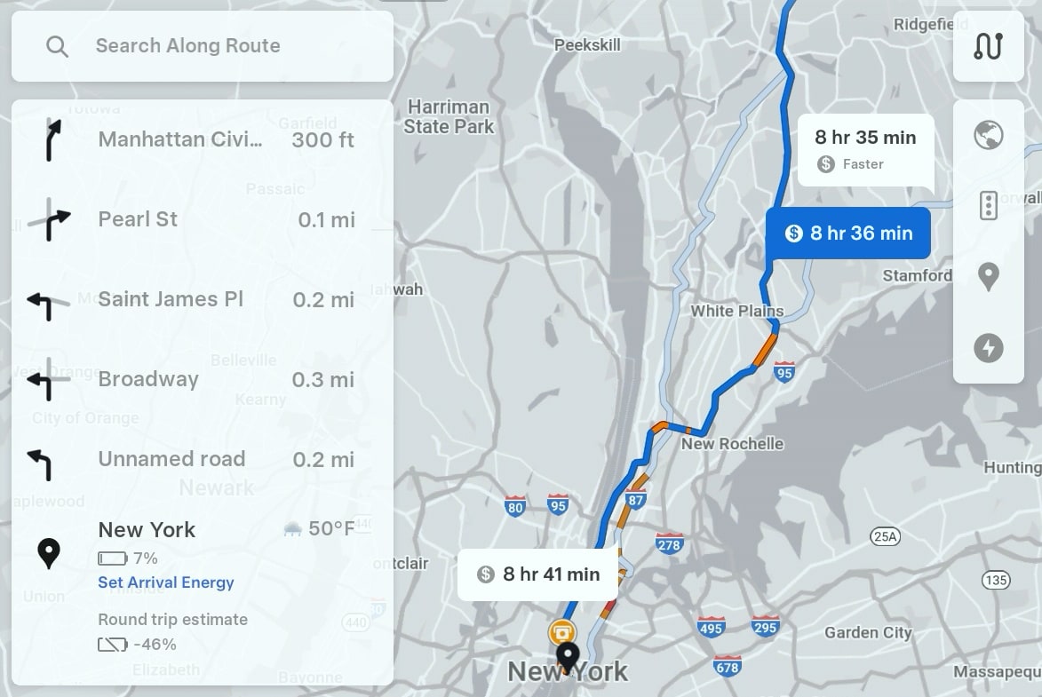 Tesla Toll Roads feature in update 2024.44.25.2