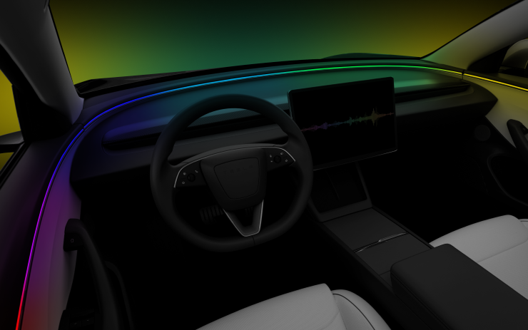 Tesla Light Sync feature in update 2025.26.3