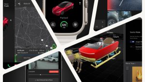 Tesla Reveals Features in Holiday Update: License Plate Vis, Apple Watch, Weather Overlay, Cross Traffic Alert