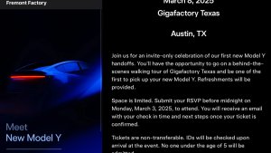 Tesla Hosting Delivery Event for New Model Y Launch Series