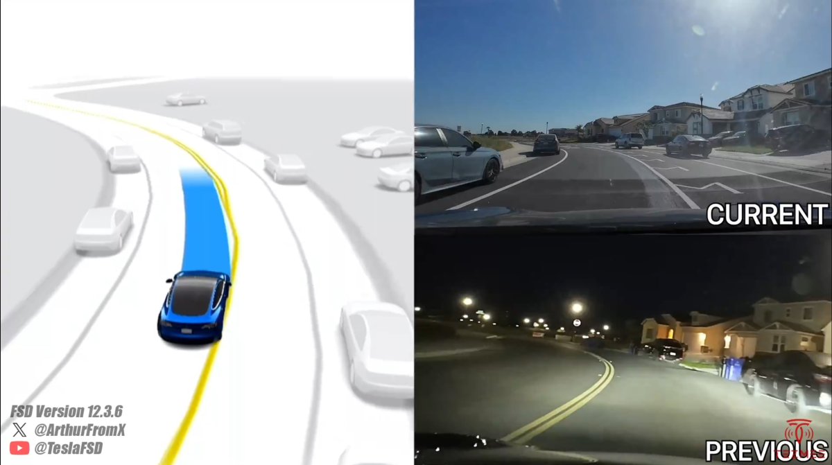 Tesla uses a combination of map data and vision data for FSD visualizations