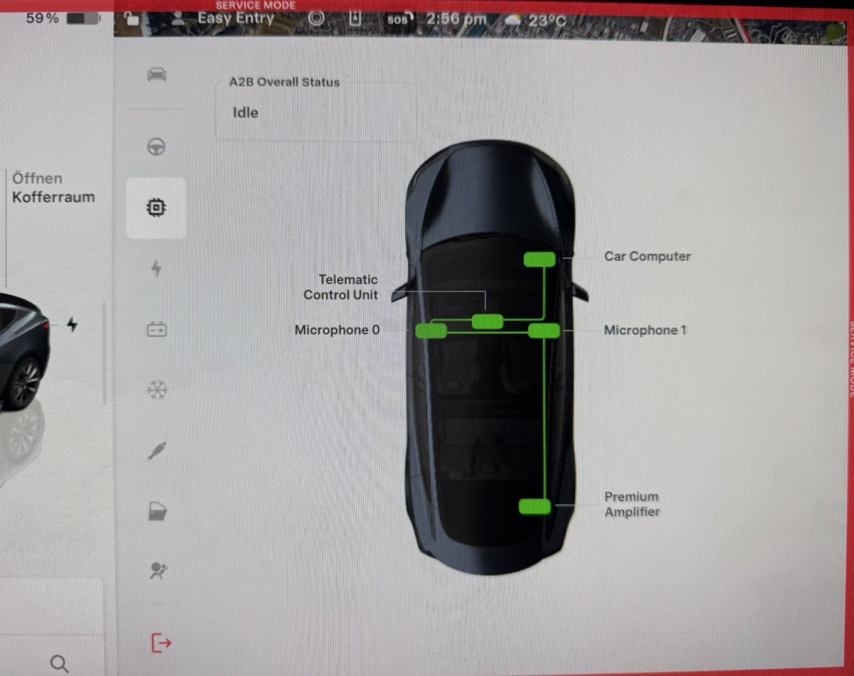 Tesla Service Mode Improvements feature in update 2025.20.6