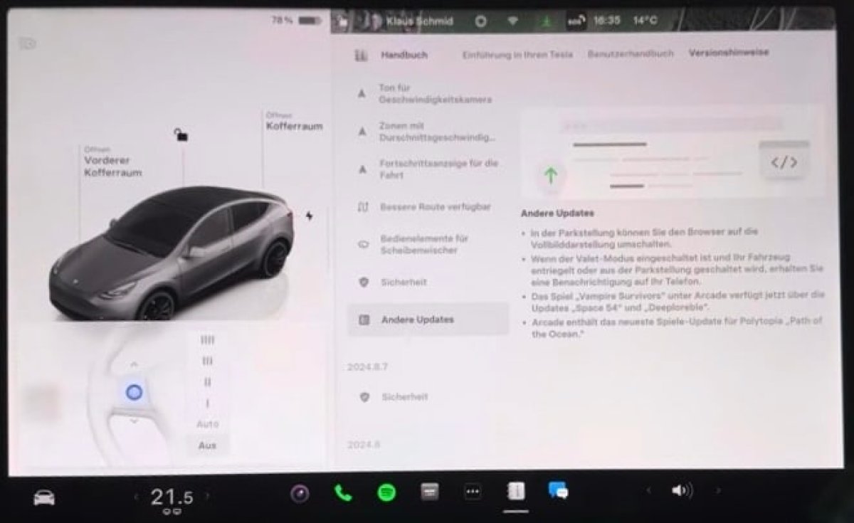 Tesla's 2024.14.3 update brings some design changes