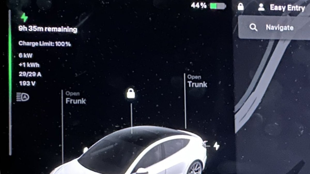 The charging meter is now on the left side