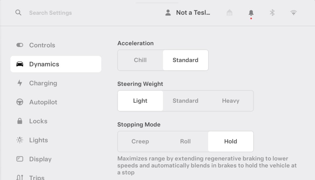 The Pedals & Steering Menu sees some updates