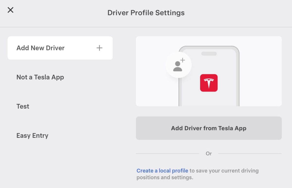 Tesla is now encouraging users to create profiles through the Tesla app